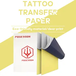 Tattoo Stencil Paper 100 Sheets, Thermal Tattoo Transfer Paper for Detailed Designs, 4 Layer 8.5"x11" Stencil Paper for Thermal Copier Machine, Transfer Complex Tattoos Perfectly with Stencil Gel