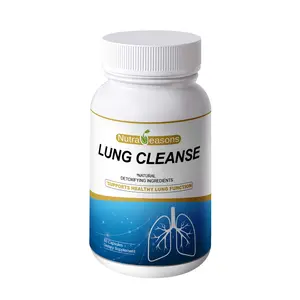 Nutra Seasons Lung Cleanse - 60 Capsules for Healthy Lung Function & Immune Support with Ginger & Turmeric - US Healthcare Supplement