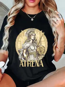 100% Cotton Greek Mythology: Athena the goddess of wisdom and war T-Shirt