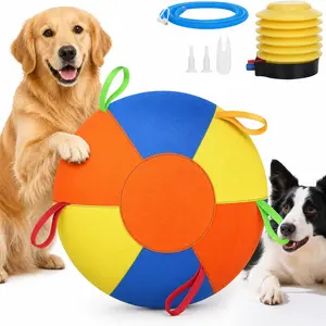 Dog Herding  for Large Dogs, Inflatable Push & Chase Toy for Outdoor Exercise, Interactive Backyard Play  for Border Collie, Australian Shepherd, Corgi ball big Resistant Bite Set small medium breed pet lover tiktokshopspringglowup