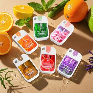 portable travel hand sanitizer spray, moisturizing fruit plant scented hand sanitizer, fragrance hand cleaning products for women & girls, mini travel products