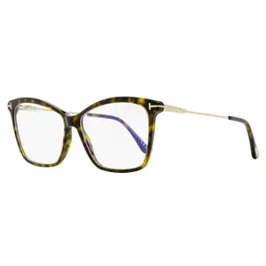 Tom Ford Butterfly Blue Block Eyeglasses TF5687-B 052 Havana/Gold 56mm FT5687