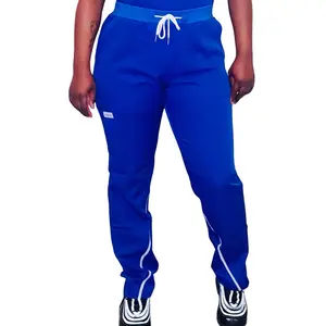 Ameik Amour’s Clarity Simple Stripe Scrub Pants for Women Full Length Tall Girl Friendly Comfortable Stretch Scrubs for Nurses Hospital Scrubs Nurse Scrub Sets Affordable Nurse Uniforms Workwear Womenswear Clothing Lady Adjustable Cargo Fabric Drawstring