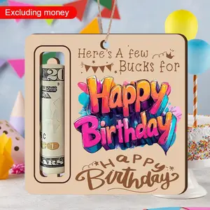 Birthday Money Card, Greeting Card, 4 Counts/set Colorful Happy Birthday Money Holder, Birthday Party Gift, Party Decoration Supplies