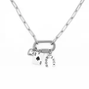 Silver Lucky Spade Necklace