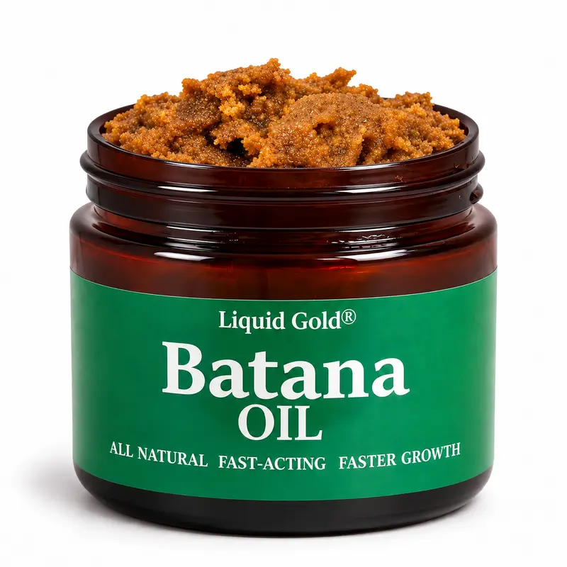 Liquid Gold Batana Oil 2oz- 100% Unrefined Raw Oil from Honduras for Thicker Fuller Healthy Hair Glass Jar 2oz Scalp Revitalizing Nourishing Hair Growth