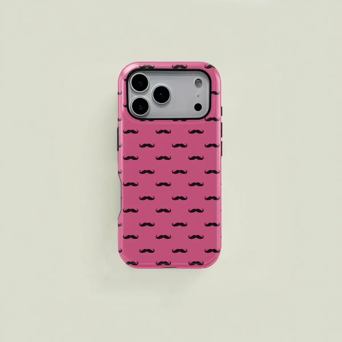 Vintage Beard Pattern Phone Case Cover, Fun Design Print, Durable Two-In-One Shockproof Protection, Fits iPhone 17-12 Pro & Samsung S25-S22 Ultra Series