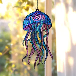 Cosmic Jellyfish Suncatcher, Jellyfish Acrylic Window Hanging, Jelly Fish Sun Catcher, Home Decor, Coastal Room Decor, Ocean Sea Lover