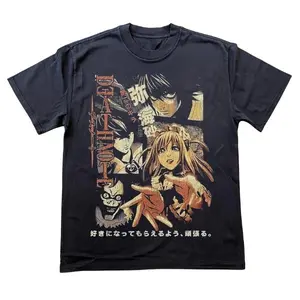 Death Note Bootleg T-Shirt, Vintage Anime Graphic Tee, Y2K Streetwear Shirt, Retro Unisex Gift