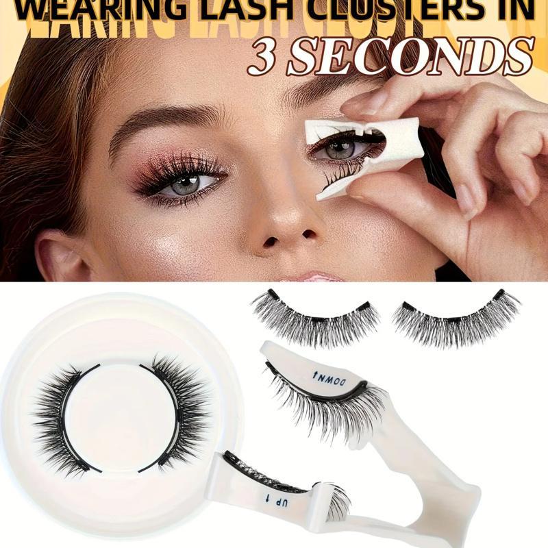 Reusable Magnetic Eyelashes - Waterproof, Natural & Voluminous, Glue-Free 3D False Lash Set with White Clips for Easy Application and Long-Lasting Hold, Waterproof Lash Kit