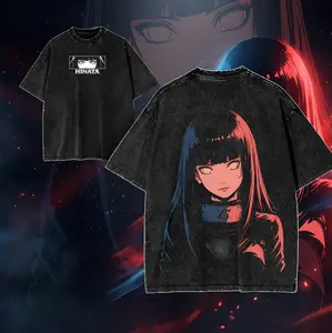 Hinata Hyuga - Anime Printed Vintage Washed Tee Tanktop Unisex Anime Manga Washed Cotton T-shirt Gift For Anime Fan graphic 90s Top