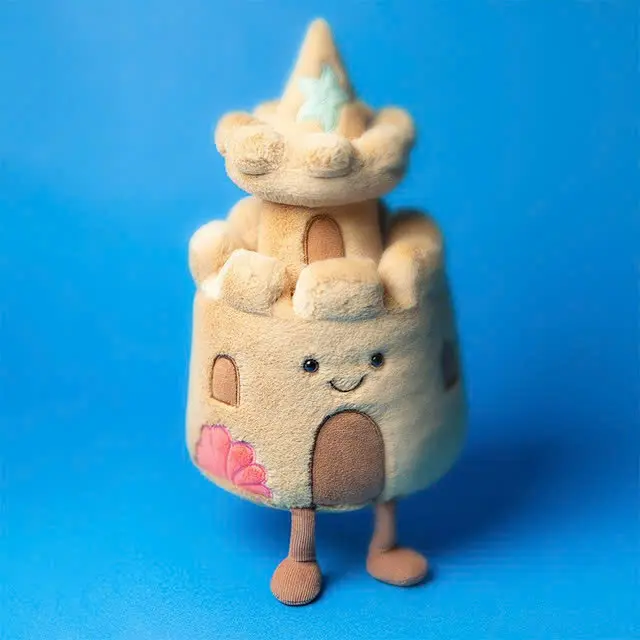 Jellycat Amuseables Sandcastle Plush with Proof of Authenticity – Viral Cute Beach Castle Stuffed Toy, Perfect Summer Gift for Kids, Birthdays, Beach Lovers & Collectors