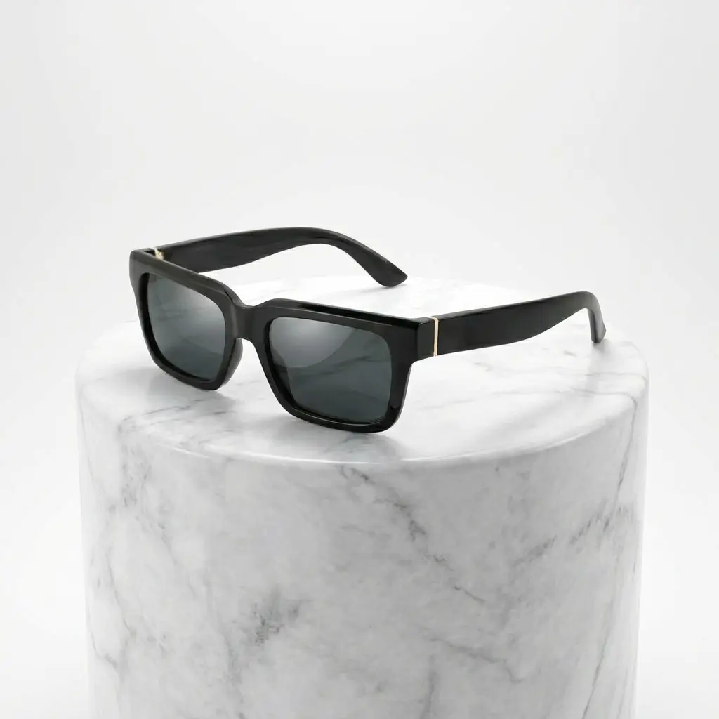 ZENOTTIC Trendy Retro Polarized Sunglasses – Bold Thick Rectangle Frame, UV400 for Travel & Beach
