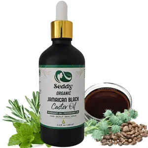 Jamaican Black Castor Oil with Rosemary & Peppermint – For Hair Growth & Scalp Health - 3.4 Fl. Oz