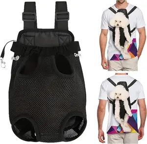 Pet Carrier Backpack Adjustable Pet Front Cat Dog Carrier Backpack Travel Bag Legs Out Easy-Fit for Traveling Hiking Camping