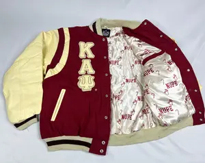 Kappa Krimson & Kream Wool Letterman Jacket