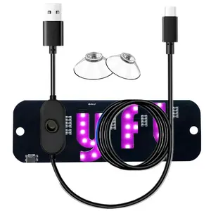 LED Light Sign for Car, Universal USB Taxi Light Sign with Suction Cup Decal for Windshield, Car Kit Accessory for All Cars, LED Lights Car, Men Gifts, Car Accessories, for Car Decals, Automotive, LED Tailgate Lights, Sticker for Cars