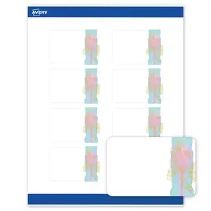 Avery Printable Rectangle Labels with Sure Feed Technology, Pre-Printed Floral Design, Matte White, 2" x 3", Laser & Inkjet Compatible, 80 Total, Great for Branding, Marketing, and Events