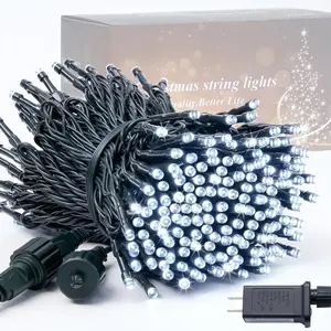 250 LED White Christmas Lights Outdoor, 91.5ft Extendable White String Lights Indoor, Christmas Tree Lights with 8 Modes for Room Garden Patio Wedding Party Christmas Decorations