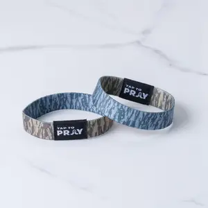 Tap To Pray® Wristband – Tree Bark Camo Brown & Grey