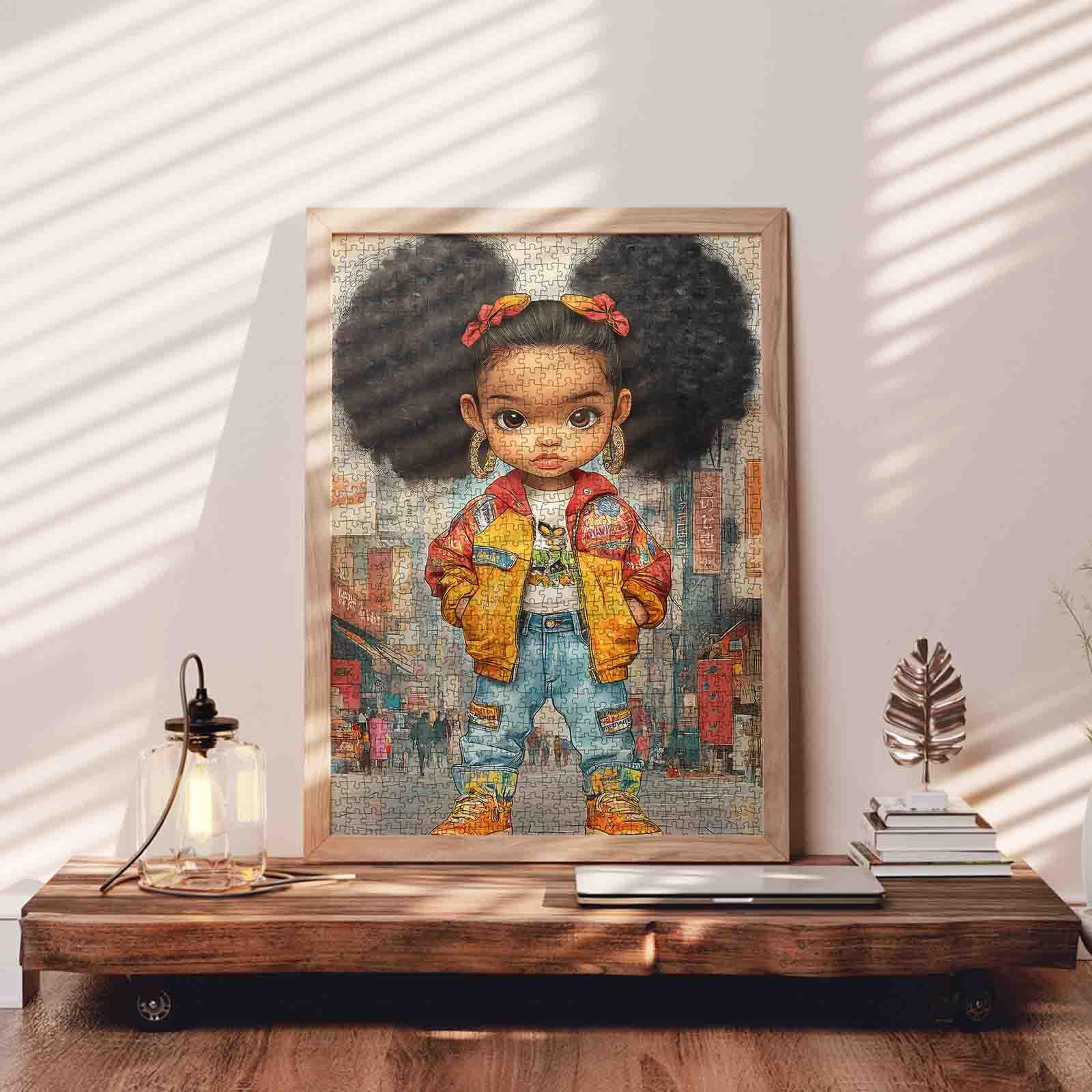Butterfly Princess Girl 1000 Pieces Jigsaw Puzzle Relaxing Family Game for Stress Relief Brain Exercise Charming Art Style Challenging Adult Puzzle Beautiful Wall Décor Thoughtful Gift for Seniors and Loved Ones Relaxation Home 27.5x20inch 70x50cm
