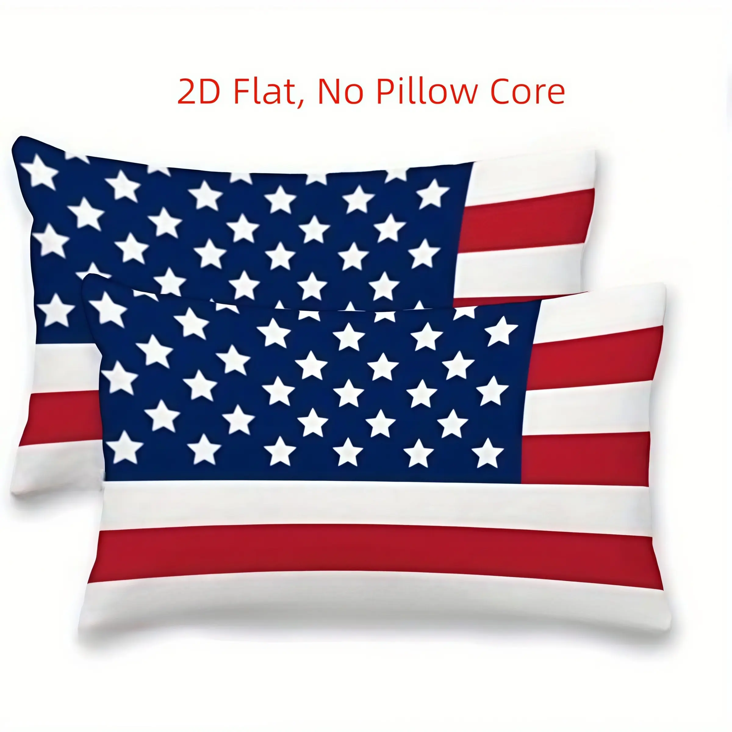 2pcs, Independence Day Patriotic Theme USA Flag Lumbar Pillow Covers, Vintage Style, Vintage Aesthetic, Home Décor Products, Suitable Living Room, Bedroom, Sofa and Bed Decoration, 2D Flat, Single Sided Printing, No Pillow Core