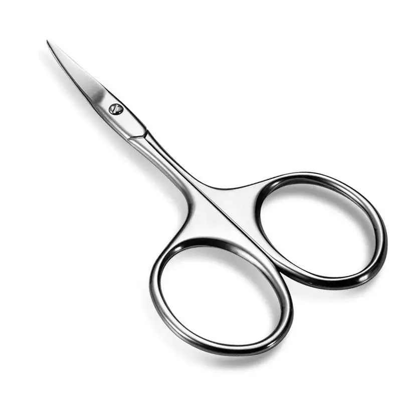 Curved Blade Eyebrow Scissors Professional Stainless Steel Precision Trimmer Manicure Tool Nose Hair Scissor Nail Art Tool