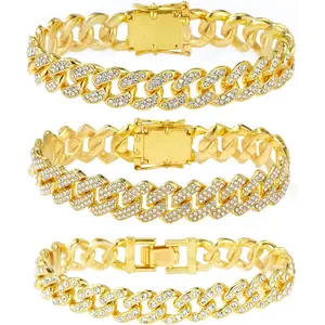 14K Gold Plated Ankle Bracelets for Women Cuban Link Anklets Plus Size Silver Ankle Bracelet Layered Link Anklet Set Rhinestone Bling Anklets Silver Jewelry for Women Gift Set