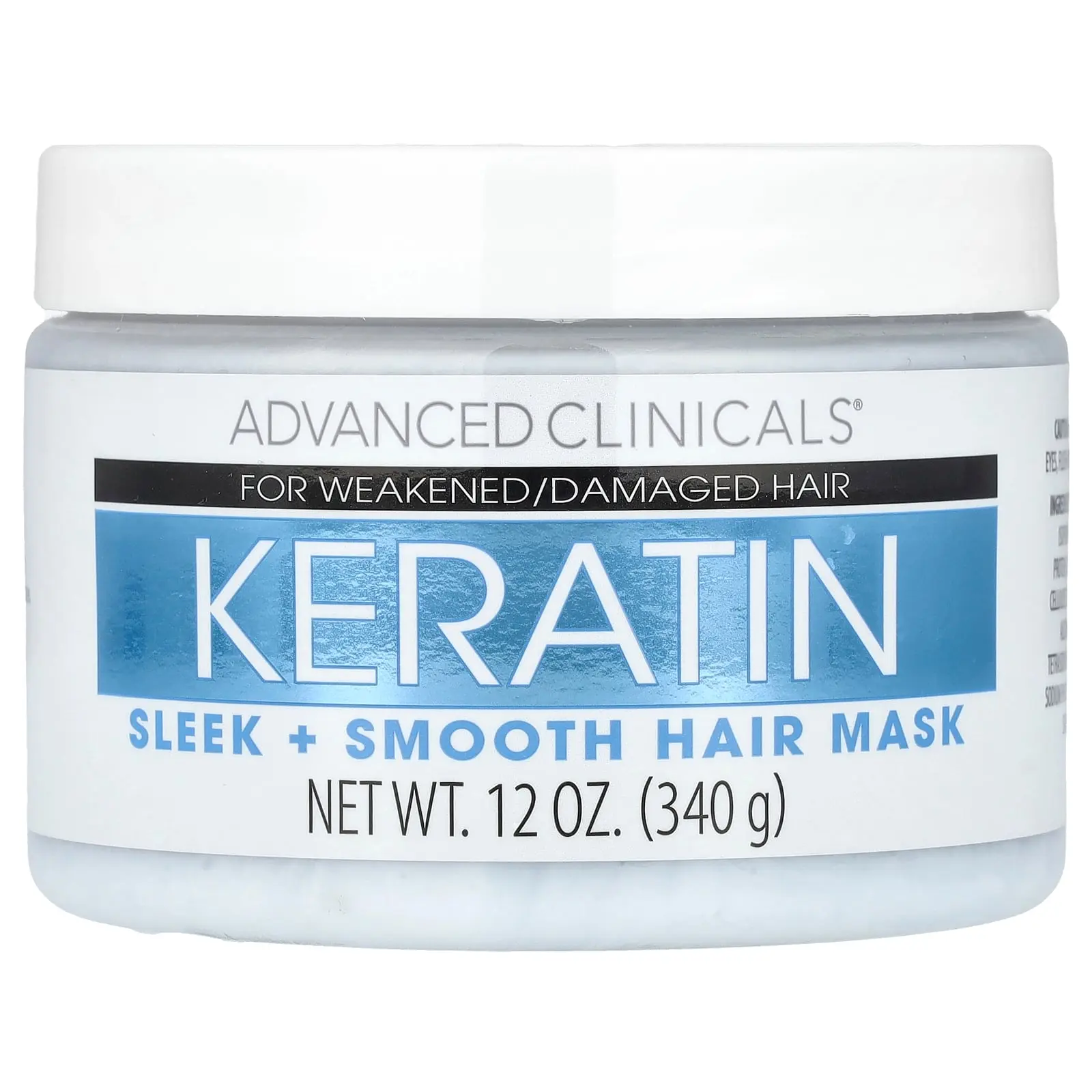 Advanced Clinicals Keratin, Sleek + Smooth Hair Mask, 12 oz (340 g) Advanced Clinicals Keratin, Sleek + Smooth Hair Mask, 12 oz (340 g)