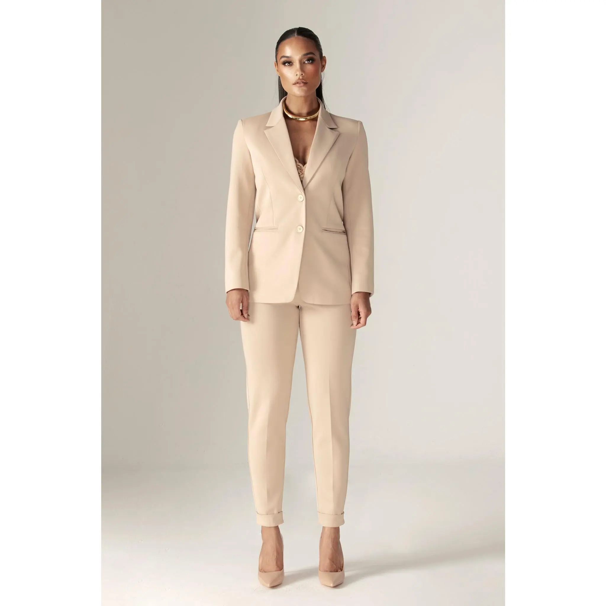 womens midi holiday dresses JB High-Waisted Double Waistband Capri main image 0