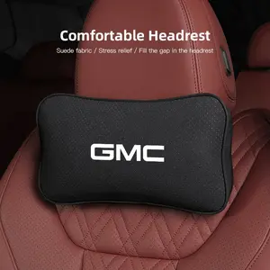 Car Headrest Neck Support Seat Lumbar Cushion Neck Pillow For GMC Terrain Sierra Canyon Yukon Acadia Savana Denali AT4 Granite