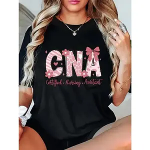 100% Cotton CNA Week Nursing Stethoscope Coquette Bow CNA Week Nursing T-Shirt
