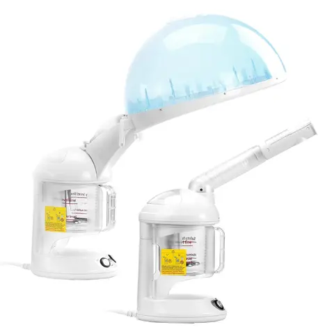 【Fallpicks】VEVOR Hair Steamer, 2-in-1 Professional Hair & Facial Steamer with Detachable Bonnet Hood, Nano Ionic & UV Ozone Face Steamer with 360° Rotatable Sprayer for Salon Spa Home Beauty