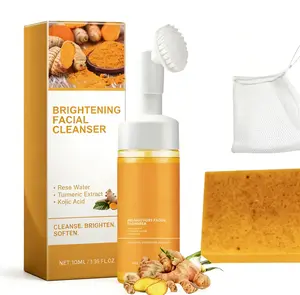 Turmeric Facial Wash Duo – Purify, Brighten & Refresh with Cleansing Mousse and Soap Set