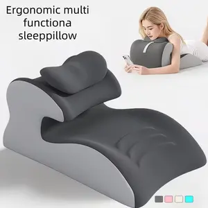 Cozy Reading Wedge Pillow for Floor& Sofa， Multi-Purpose Memory Foam Wedge Pillow for Back Neck and Leg Support with  Perfect for Face Down Reading Relaxation Supportive