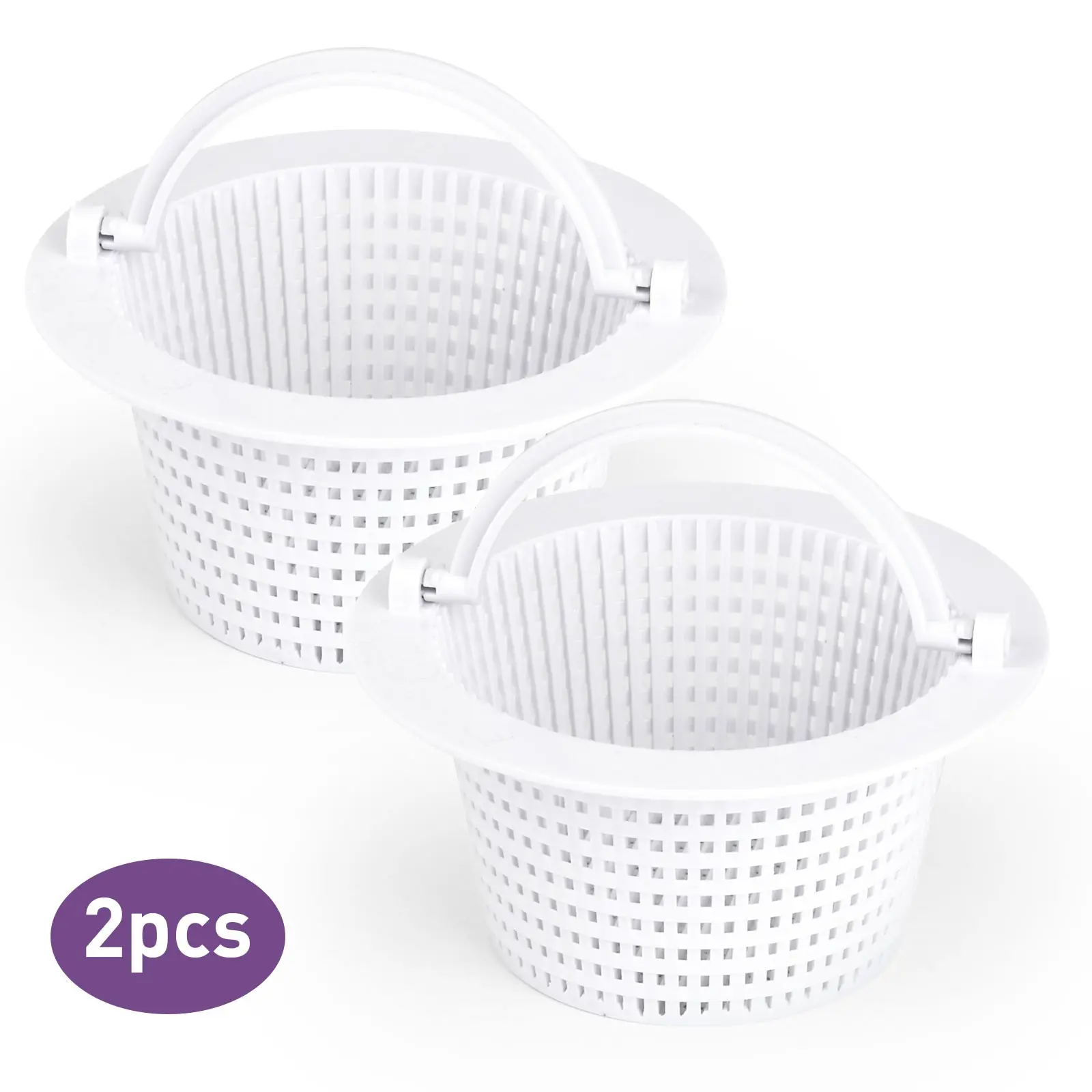 2X Replacement Pool Strainer Skimmer Basket w/ Handle for Hayward SP1091 Pentair
