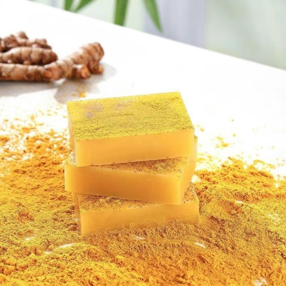 3PCS Gentle Lemon Turmeric Kojic Acid Soap Bars, Facial & Body Care Cleansers for Radiant Skin Comfort