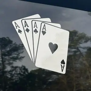 4 Aces Decal - Simple Representation as Described Vehicle Exterior Decoration Stylish Car Merch