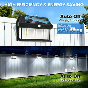 Outdoor Solar Wall Lights, Dusk-to-Dawn Motion Sensor Lights, Motion Sensor Solar Porch Lights with 3 Modes — Enhance Home Security, Super Bright, Weatherproof for Patio, Garage, Fence & Backyard
