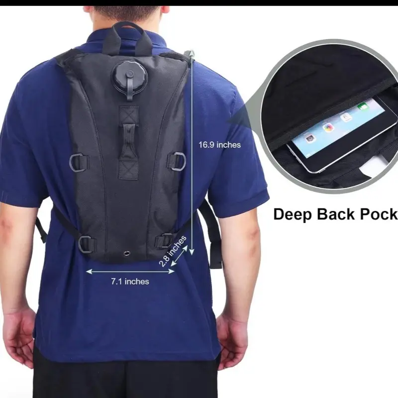 Running Hydration Backpack, with 3L Water Bladder Bag, Daypack for Jogging Hiking Trail Running Cycling Race Marathon