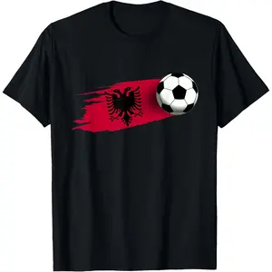 100%cotton Albania Flag Jersey Albanian Soccer Team Albanian T-Shirt