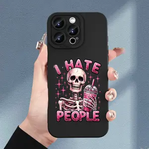 Trendy And Stylish, This High-Quality Soft Protective Phone Case Featuring a Fun Skull Design Is Suitable for Iphone Models 7 Through 17 Plus, Pro, Max, And Mini, Making It a Perfect Gift for New Year Or Birthdays. Cover Protector