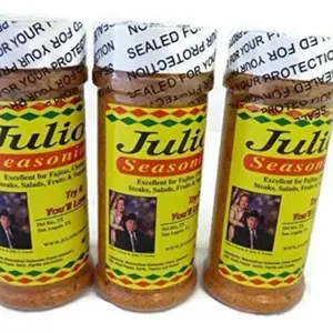 Julios Seasoning 3 Pack Bundle g for Fajitas Chicharrones Steaks Salads Fruits & Vegetables