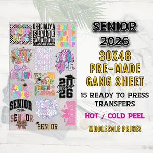 Senior 2026 Gang Sheet, Senior DTF Transfers, Senior 2026 DTF Transfer Ready For Press, Senior Class of 2026 Transfers, Graduation Transfers