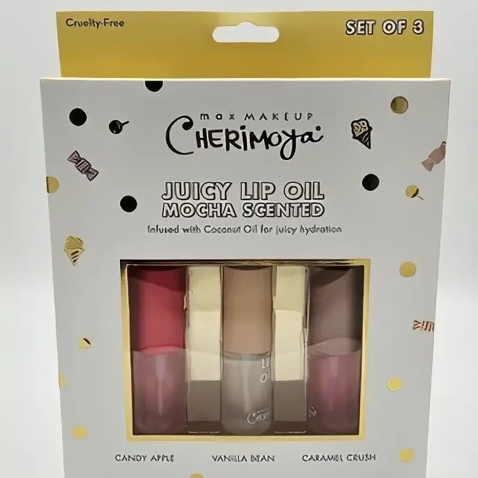 Cherimoya Juicy Lip Oil Mocha Scented Set of 3