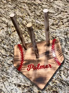 Home Plate Ring Holder with raised letters