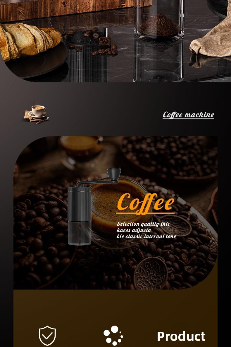Mini Manual Coffee Grinder with Multiple Adjustable Settings, Portable Hand Coffee Bean Mill with 30g Capacity, Conical Burr Coffee Grinder with Crank for Travel, Camping, Office, Espresso, Pour Over Tea