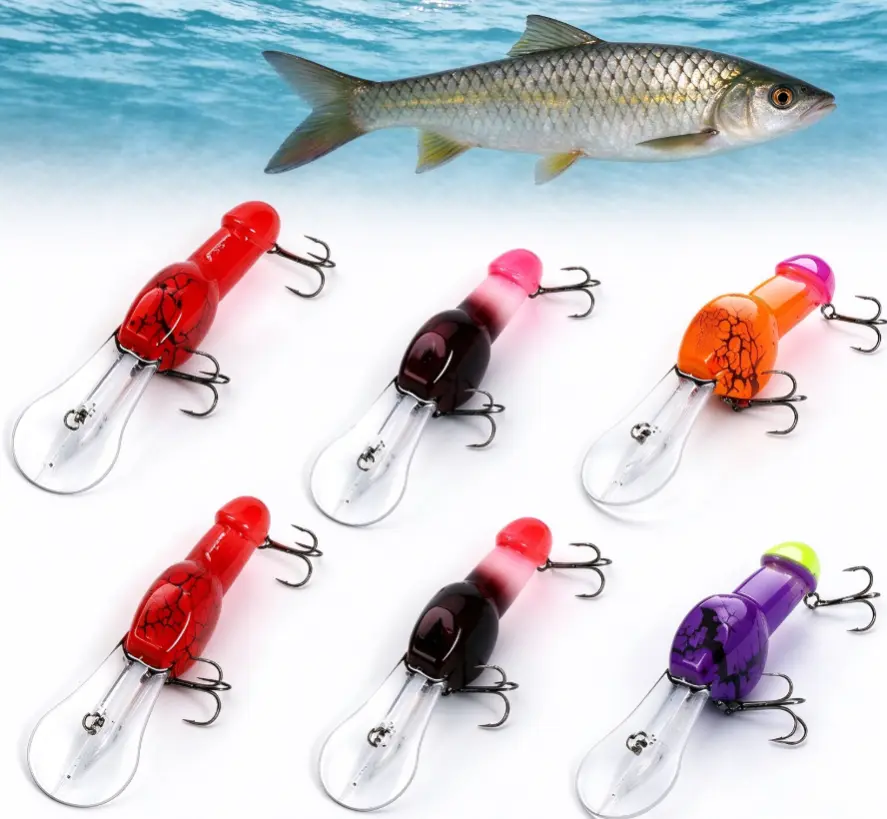 6 PCS Long Lip Crankbait Fishing Lures, Mixed Floating Sinking Hard Baits, Casting Bass Lure Kit with Treble Hooks, All Water Depths Fishing Tackle Gift for Angler
