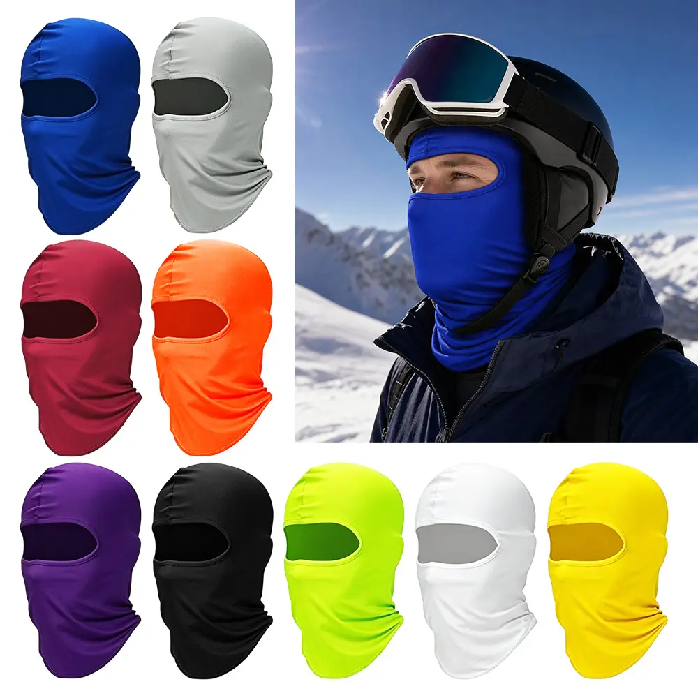 Men's 9-Piece Ski Mask Set, Full Face Cover with Cooling Neck Gaiter & Bandana Hood Protection for Fishing, Hiking, Running, Snowboarding (Home Improvement, Building Supplies, Wallpaper & Wall Trim Category)
