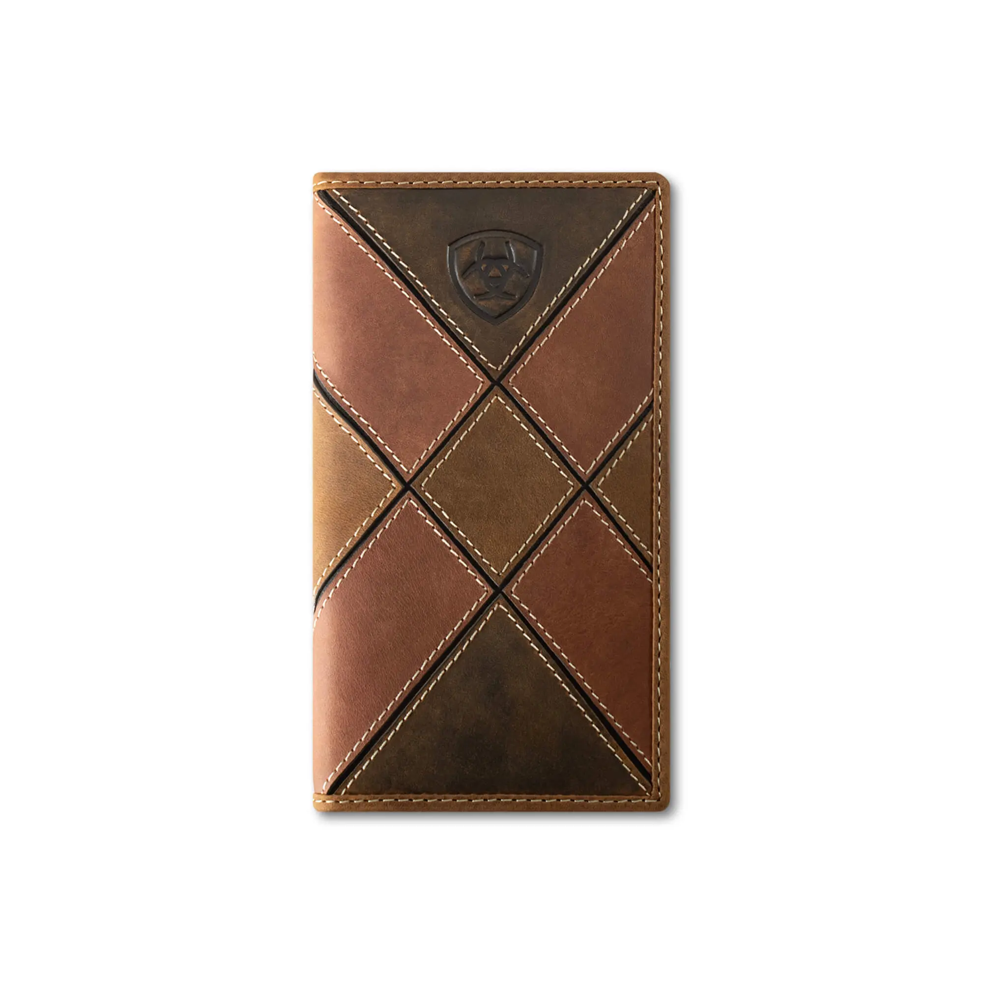 Men's Patchwork Embroidered Logo Rodeo Wallet